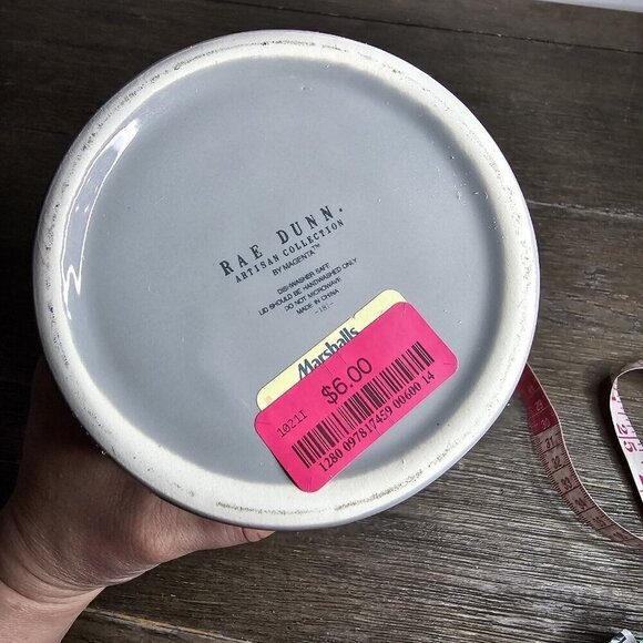 NWT Rae Dunn Artisan Tea Baby Canister Grey Black Lettering Farmhouse Basics - Picture 13 of 13